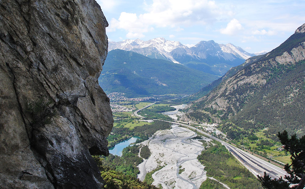 Vista sulla valle Forte Bergà